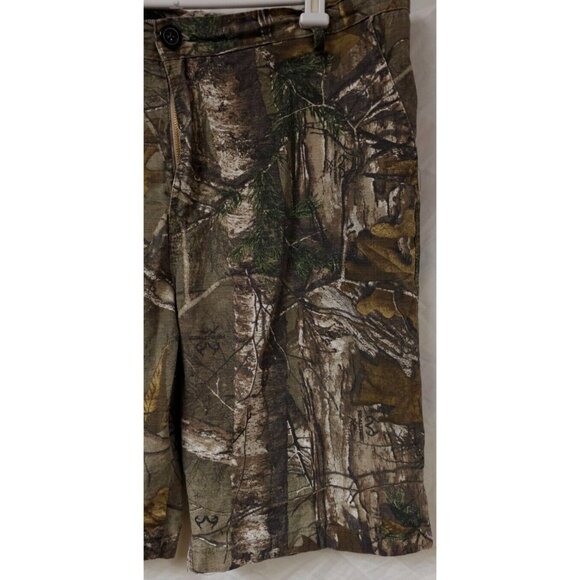 Realtree By Staghorn Creek Mens Sz 40 Camouflage Khaki Chino Shorts 11" Inseam - Picture 3 of 8